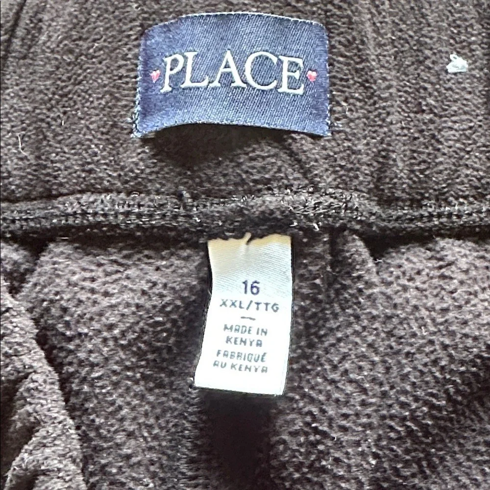 The Children's Place Girls Black‎ Fleece Sweatpants Size 16 XXL